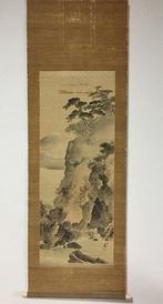 Cliff landscape / Japanese Vintage Hanging Scroll KAKEJIKU /, Antiek en Kunst