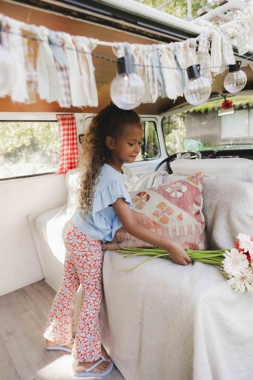 Flared broekje big flower  Looxs Little Maat 122 122, Kinderen en Baby's, Kinderkleding | Maat 122, Meisje, Nieuw, Broek, Ophalen of Verzenden
