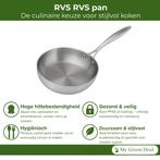 My Green Deal – RVS Koekenpan – Duurzame Pan voor Bakken, Huis en Inrichting, Keuken | Tupperware, Verzenden, Nieuw