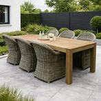 Roma Krista dining tuinset 240x100xH77 cm 7 delig rotan, Ophalen of Verzenden, Nieuw
