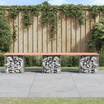 vidaXL Tuinbank schanskorfontwerp 203x44x42 cm massief, Tuin en Terras, Verzenden, Nieuw