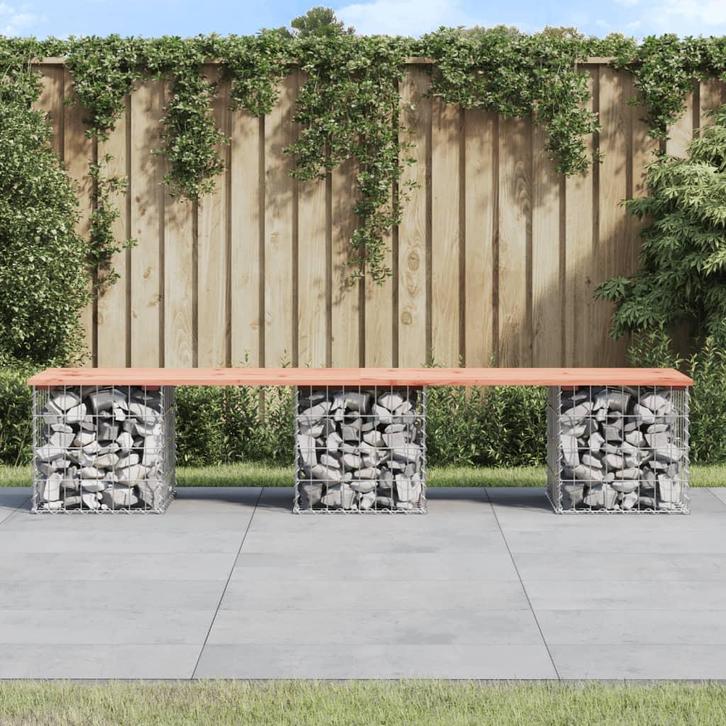 vidaXL Tuinbank schanskorfontwerp 203x44x42 cm massief, Tuin en Terras, Tuinbanken, Nieuw, Verzenden