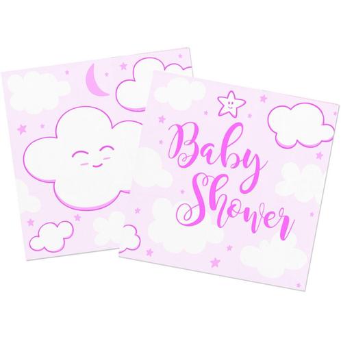 Babyshower Meisje Servetten 25cm 20st, Hobby en Vrije tijd, Feestartikelen, Nieuw, Verzenden