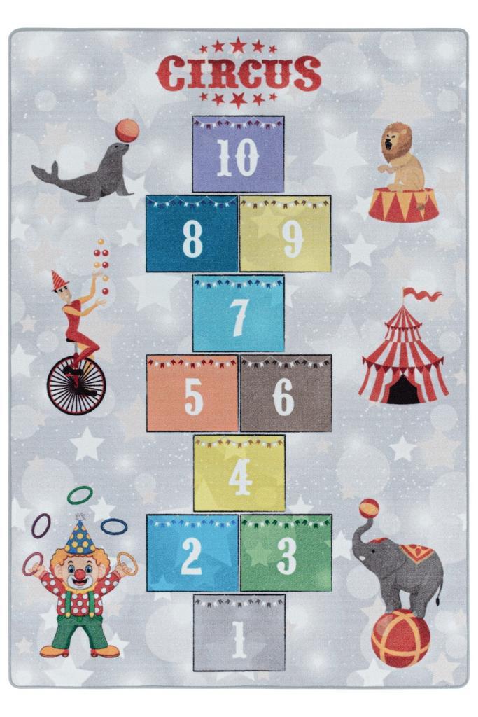 Kindervloerkleed | Play | Hinkelbaan | Grijs | 120x170 cm, Huis en Inrichting, Stoffering | Tapijten en Kleden, Verzenden