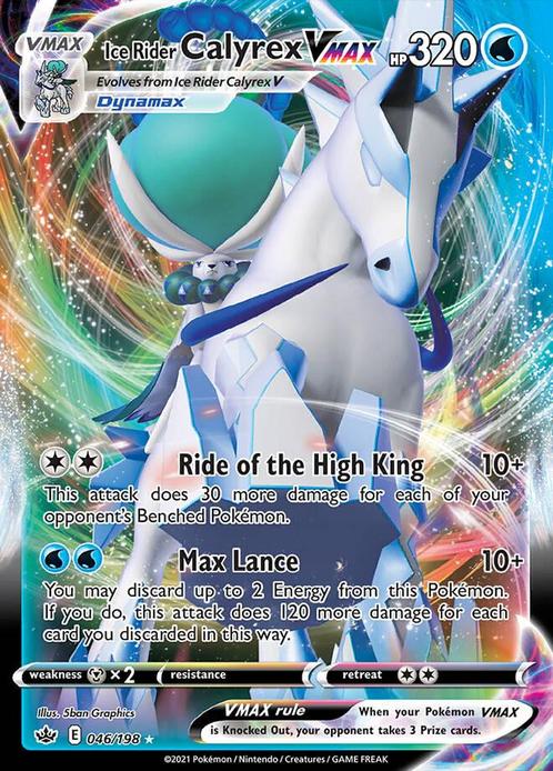 Ice Rider Calyrex VMAX 046/198 Chilling Reign, Hobby en Vrije tijd, Verzamelkaartspellen | Pokémon, Losse kaart, Nieuw, Foil, Ophalen of Verzenden