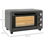 TRUUSK Mini-Oven 21L 1400W - 60 Min. Timer - Instelbare Temp, Verzenden, Nieuw