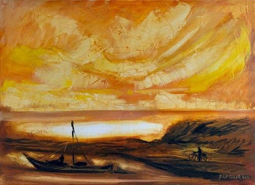 Michel Suret-Canale (XX-XXI) - La Conche des Baleines, Île, Antiek en Kunst, Kunst | Schilderijen | Modern