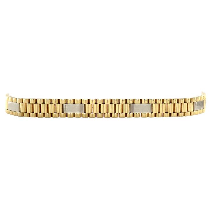 Gouden rolex armband 21 cm 14 karaat, Sieraden, Tassen en Uiterlijk, Armbanden, Goud, Zo goed als nieuw, Goud, Verzenden