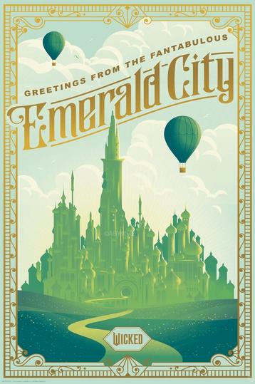 Poster Wicked Emerald City 61x91,5cm beschikbaar voor biedingen