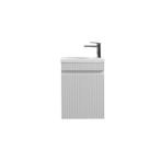 Fonteinmeubel Yuki 40cm mat wit inclusief wastafel glans wit, Verzenden, Nieuw