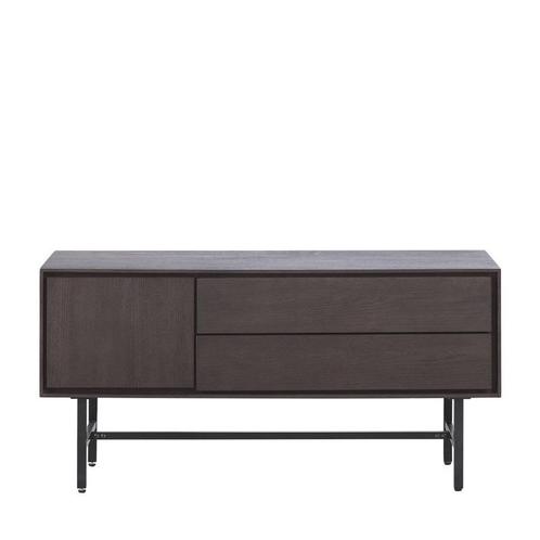 Belvio tv-meubel 1d+1l+klep dark oak veneer, Huis en Inrichting, Kasten | Televisiemeubels, Nieuw, Ophalen of Verzenden