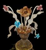 Lamp - Murano-glas met geblazen bloemen, 52 x 40, verlicht