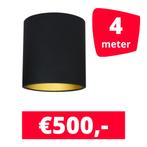 LED Railverlichting Lipari Zwart 4 spots + 4M rails