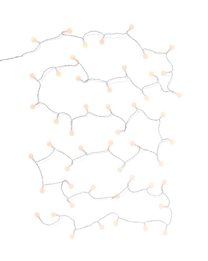 HEMA Lichtsnoer 5.1m met  50 LED lampjes balletjes voor, Diversen, Kerst, Nieuw, Verzenden