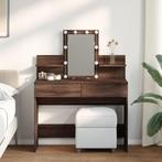 vidaXL Kaptafel met LED-verlichting 100x40x130 cm bruin, Verzenden, Nieuw