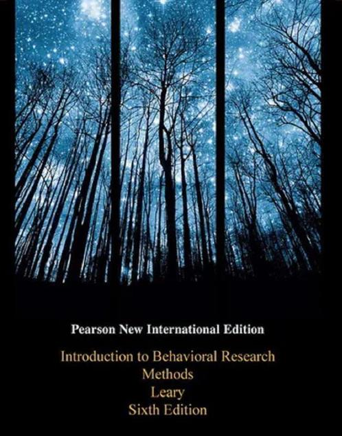 Introduction to Behavioral Research Methods 9781292020273, Boeken, Studieboeken en Cursussen, Zo goed als nieuw, Verzenden