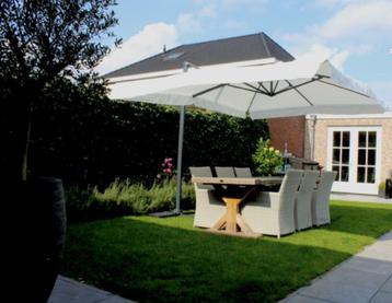 Extra Grote Zweefparasol Parasol 300x400 wit Parasol 4 meter beschikbaar voor biedingen