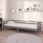 vidaXL Slaapbank met matras massief grenenhout grijs 90x200, Huis en Inrichting, 90 cm, Eenpersoons, Verzenden, Nieuw