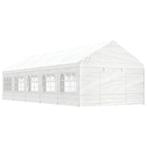 vidaXL Prieel met dak 11,15x4,08x3,22 m polyetheen wit, Verzenden, Nieuw