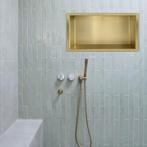 Wiesbaden Demis Inbouwnis - 30x60x7cm - Geborsteld Messing, Ophalen of Verzenden, Nieuw, Rvs