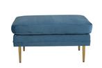 Ottoman - Nanna - Blauw - Fluweel - Jörn, Verzenden, Nieuw