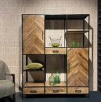 Opbergkast Brooklyn Visgraat |  160 cm | met Vakken, Huis en Inrichting, Kasten | Wandmeubels, Ophalen, Nieuw