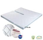 Topper NASA de luxe - TENCELL- Split - 200/220, Verzenden, Nieuw, Wit, Overige typen