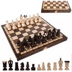 Ruhhy klassiek houten schaakset 31x31 cm – luxe opbergkoff, Ophalen of Verzenden, Nieuw