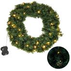 Cheqo® Kerstkrans met LED Verlichting - Krans - Kerstdecorat, Diversen, Kerst, Nieuw, Verzenden