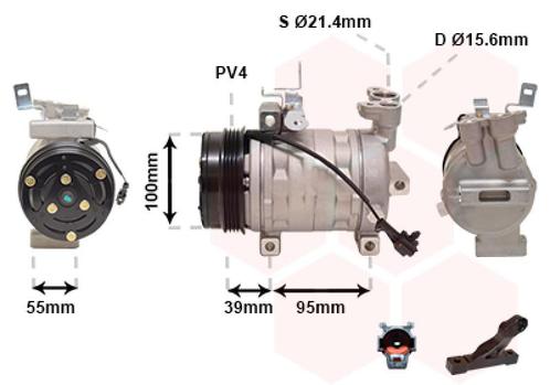 AIRCO COMPRESSOR VOOR SUBARU FORESTER 2009-2013 73111FG000, Auto-onderdelen, Airco en Verwarming, Nieuw, Ophalen of Verzenden