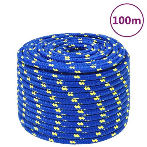 vidaXL Boottouw 12 mm 100 m polypropeen blauw, Doe-het-zelf en Verbouw, IJzerwaren en Bevestigingsmiddelen, Nieuw, Verzenden
