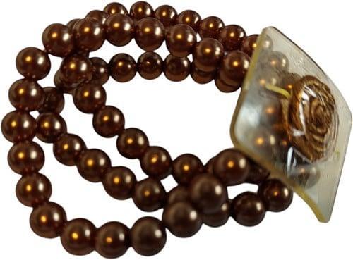 Corsage Polscorsage-armband Avery Mokkabruin 7 cm, Hobby en Vrije tijd, Knutselen, Nieuw, Ophalen of Verzenden