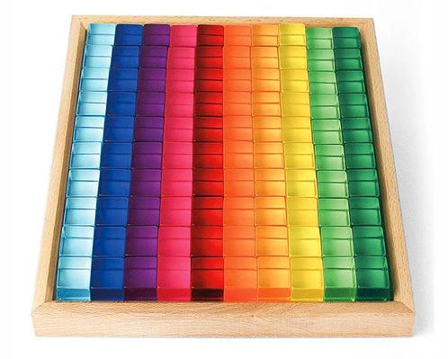 Bauspiel 100 Lucent Cubes Doorzichtige blokken, Kinderen en Baby's, Speelgoed | Overig