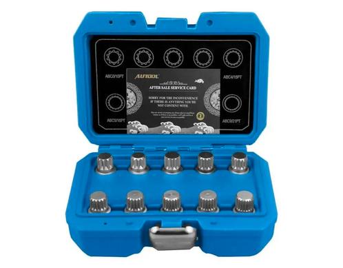 Autool VAG Anti-Diefstal Slotbout Doppenset 10-Delig, Auto diversen, Autogereedschap, Nieuw, Verzenden