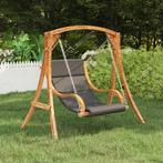 vidaXL Schommelstoel zonder schommelframe met kussen gebogen, Verzenden, Nieuw, Hout