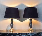 Lamp (2) - Vintage - neoclassieke stijl - Onyx, Verguld