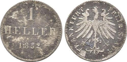 Billon Heller 1852 Frankfurt Stadt, Postzegels en Munten, Munten | Europa | Niet-Euromunten, Verzenden