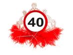 Kroontje 40 Jaar Verkeersbord, Hobby en Vrije tijd, Feestartikelen, Verzenden, Nieuw