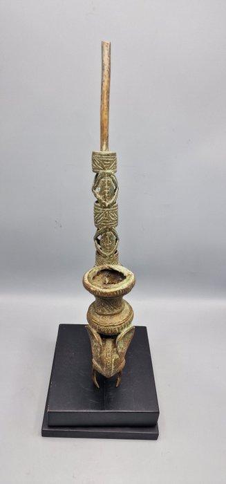 ROYAL BAMOUN DUBBELE KOM PIJP - Bamoun - Kameroen (Zonder, Antiek en Kunst, Kunst | Niet-Westerse kunst