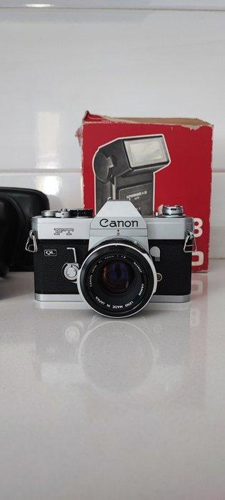 Canon FT QL + FL 1,8/50mm + acc. | Analoge camera beschikbaar voor biedingen