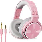 Roze koptelefoon met microfoon - inklapbaar - muziek|studio|, Nieuw, Verzenden