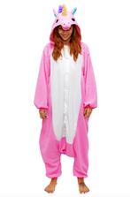 Onesie Roze Eenhoorn Pak L-XL Eenhoornpak Unicorn Kostuum Vl, Maat 52/54 (L), Carnaval, Nieuw, Ophalen of Verzenden