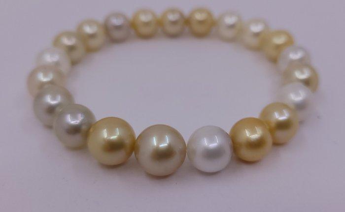 Armband Gouden en witte South Sea parels - 8x10mm, Sieraden, Tassen en Uiterlijk, Armbanden