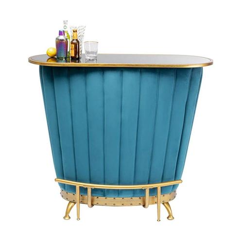 *WOONWINKEL* Kare Design After Work Huisbar Fluweel Blauw, Huis en Inrichting, Tafelonderdelen, Nieuw, Verzenden