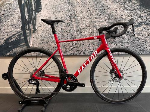Factor O2 V.A.M Ultegra di2 Red Velvet, Fietsen en Brommers, Fietsen | Racefietsen, Heren, Nieuw, Carbon, 53 tot 57 cm, Meer dan 20 versnellingen