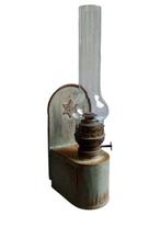 Judaica - Eisenblech - 1930-1950 - Olie-wandlamp Davidster