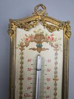 Thermometer - Hout, Messing, Verguld, Antiek en Kunst