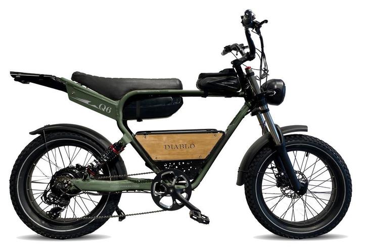 Diablo Q6 Elektrische-Fatbike 7 Versnellingen (Hydraulisch), Fietsen en Brommers, Elektrische fietsen, Nieuw, Ophalen of Verzenden