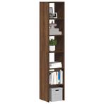 vidaXL Boekenkasten 2st stapelbaar 30x30x80cm bewerkt hout, Verzenden, Nieuw