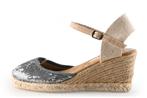 Pep Step Espadrilles in maat 38 Zilver, Kleding | Dames, Verzenden, Zo goed als nieuw, Overige kleuren, Pep Step